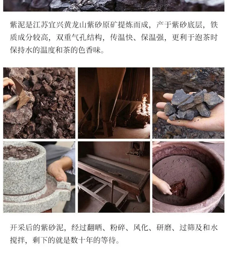 宜兴紫砂壶纯手工四方器绞泥家用泡茶壶单壶原矿紫泥紫砂茶具龙尊 详情图 19