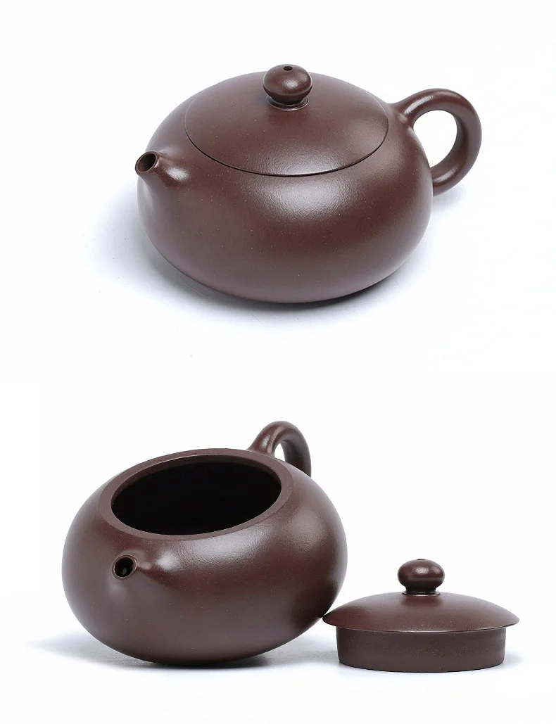宜兴紫砂壶纯手工家用泡茶套装原矿大红袍功夫茶具扁西施壶210ml 详情图 40