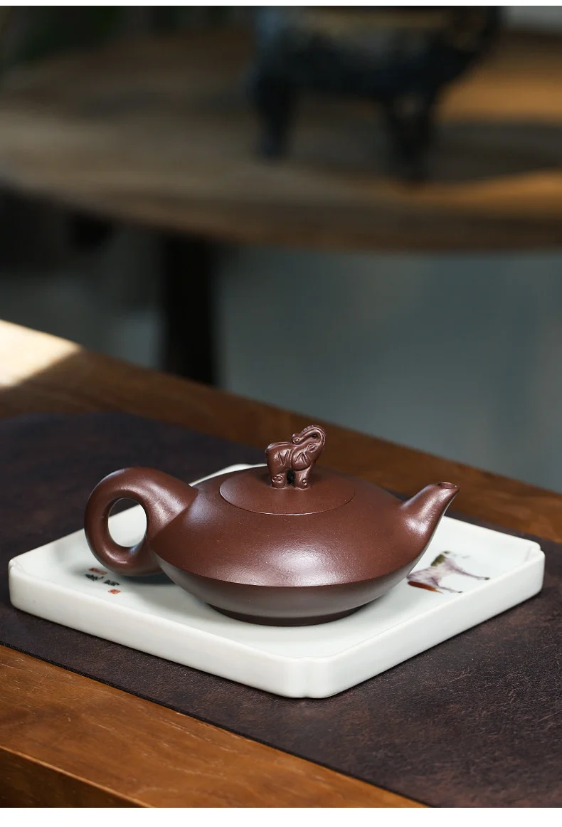 礼品宜兴紫砂壶纯手工紫砂茶具套装原矿老紫泥泡茶壶吉祥如意 详情图 33