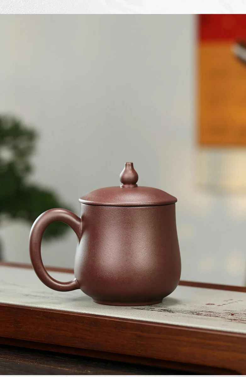 礼品定制大容量紫砂杯个人专用莲趣主人杯紫砂茶具办公杯男士茶杯 详情图 3