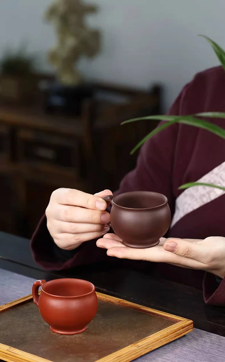 个人专用宜兴紫砂品茗杯功夫茶杯茶盏多种泥料竹节小杯闲叙主人杯 详情图 11