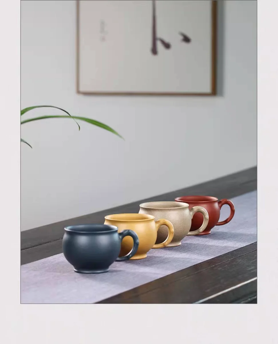 个人专用宜兴紫砂品茗杯功夫茶杯茶盏多种泥料竹节小杯闲叙主人杯 详情图 3