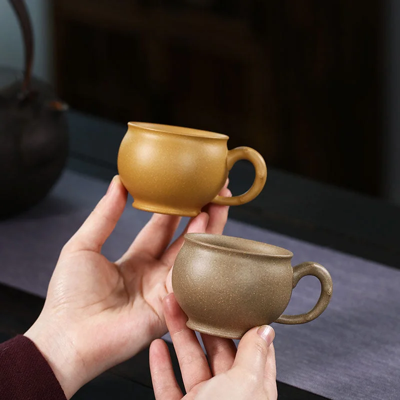 个人专用宜兴紫砂品茗杯功夫茶杯茶盏多种泥料竹节小杯闲叙主人杯 - 6