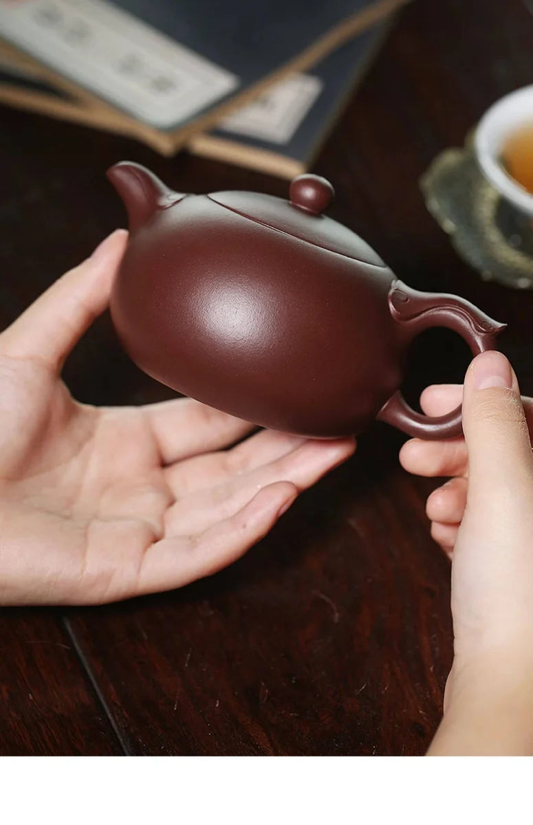 正宗宜兴紫砂壶纯手工茶壶原矿紫泥家用功夫茶具泡茶壶如意西施壶 详情图 14