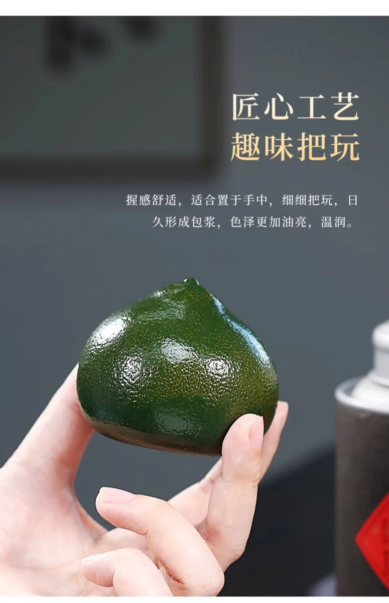 藏壶天下精品可养茶具配件茶桌摆件紫砂变色茶宠桔子茶玩吉祥如意 详情图 13