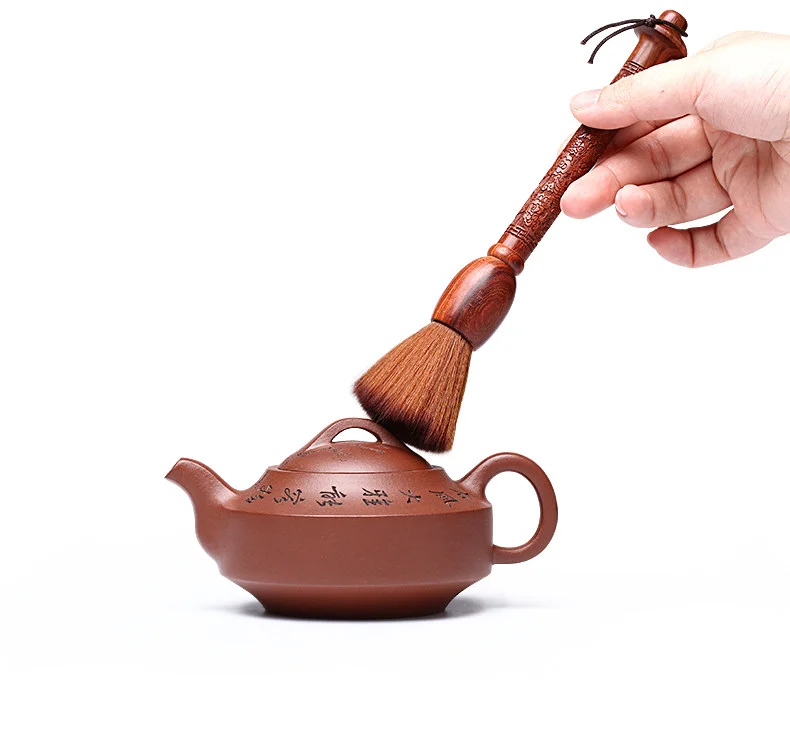 藏壶天下养壶笔不掉毛茶刷茶扫刷子茶道配件红檀木功夫茶具洗壶笔 详情图 19