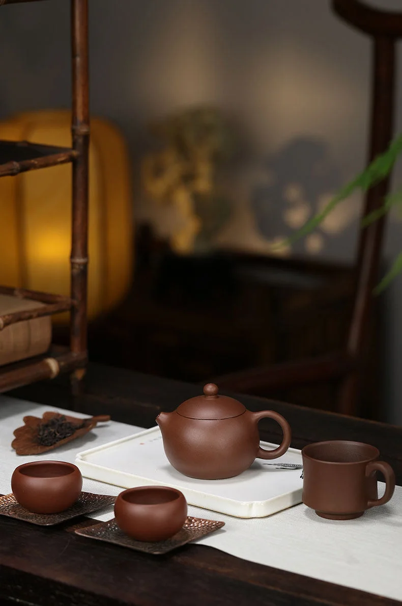 宜兴紫砂壶纯手工功夫茶具套装原矿紫泥一人用家用泡茶壶小西施壶 详情图 21