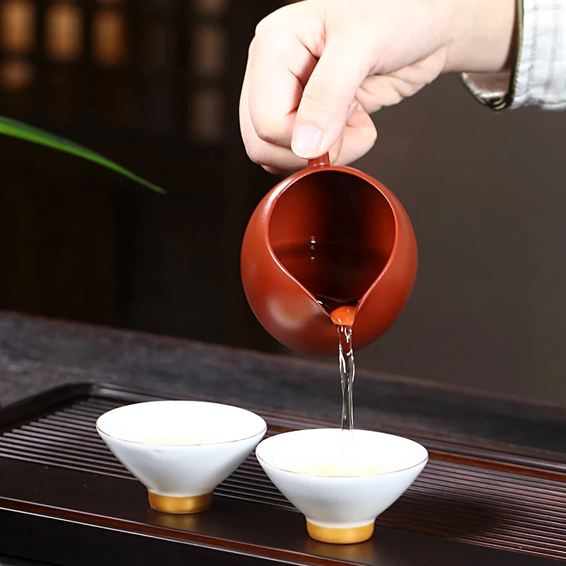 宜兴紫砂公道杯茶具配件公杯分茶器加厚耐热功道茶杯美人肩公道杯 - 6