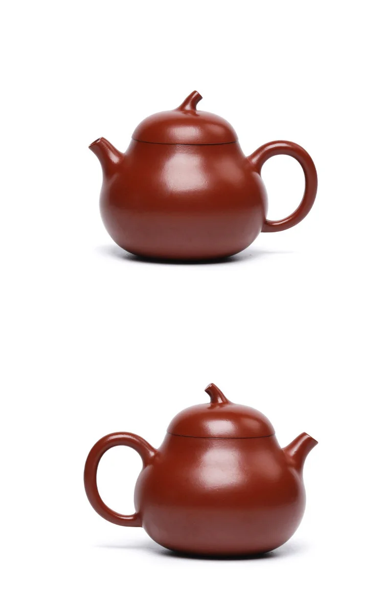 小容量宜兴紫砂壶纯手工功夫茶具原矿朱泥一人用小品泡茶壶茄瓜壶 详情图 16