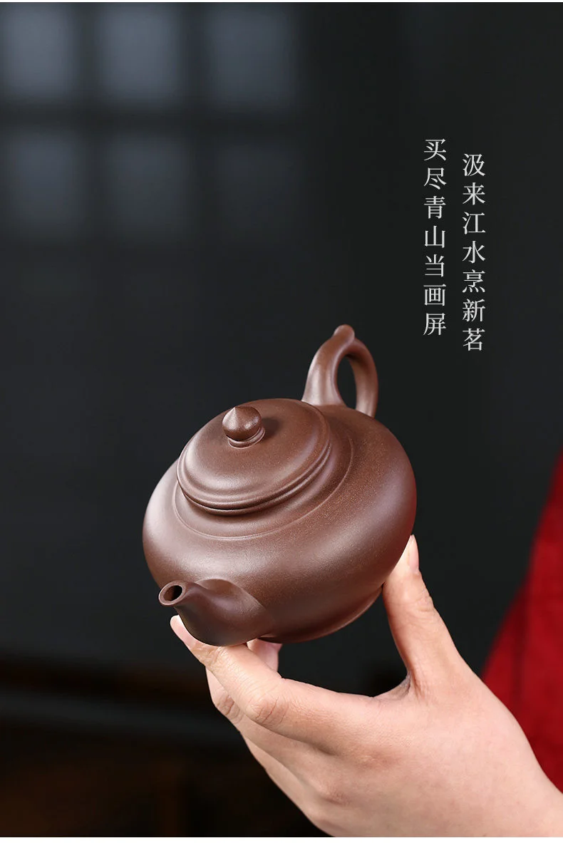 藏壶天下宜兴紫砂壶纯手工家用泡茶壶原矿紫砂茶具单壶紫泥笑樱壶 详情图 9