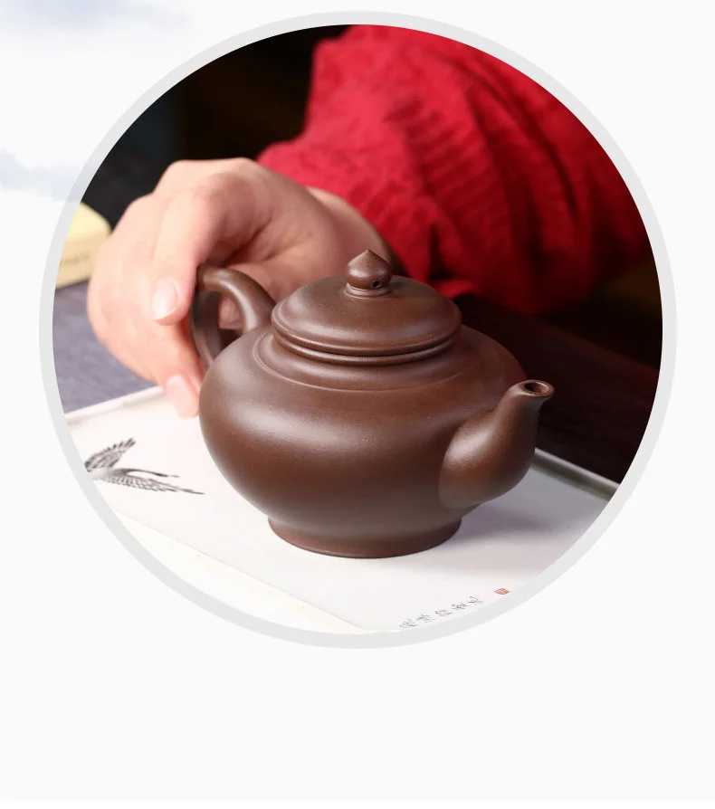 藏壶天下宜兴紫砂壶纯手工家用泡茶壶原矿紫砂茶具单壶紫泥笑樱壶 详情图 3