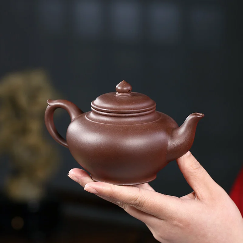 藏壶天下宜兴紫砂壶纯手工家用泡茶壶原矿紫砂茶具单壶紫泥笑樱壶 - 5