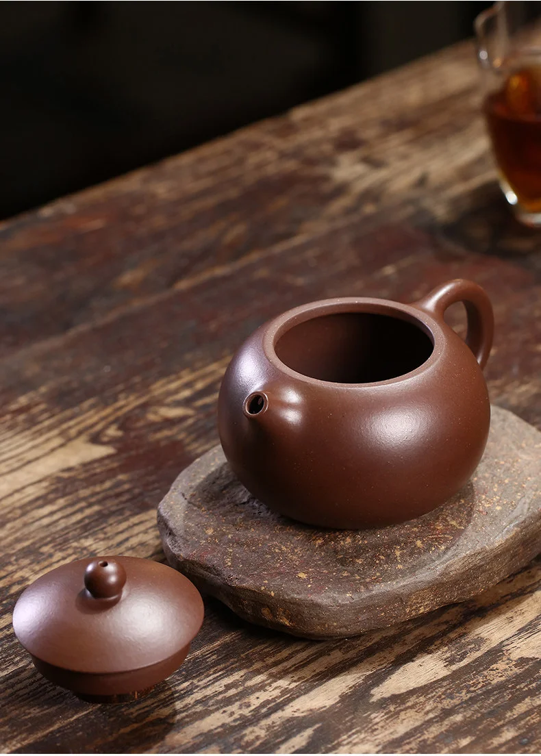 戴晨光宜兴纯手工紫砂壶原矿老紫泥紫砂茶具家用泡茶西施壶220ml 详情图 24