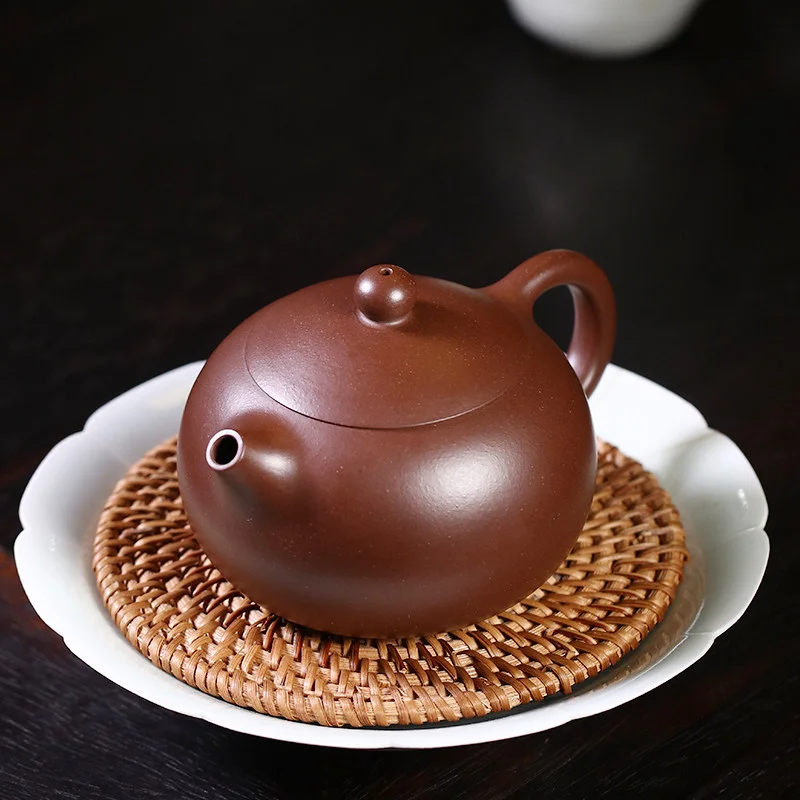 戴晨光宜兴纯手工紫砂壶原矿老紫泥紫砂茶具家用泡茶西施壶220ml - 5