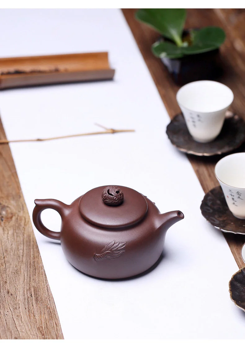 宜兴名家紫砂壶原矿老紫泥纯手工普洱茶壶单壶家用功夫茶具泡茶壶 详情图 9
