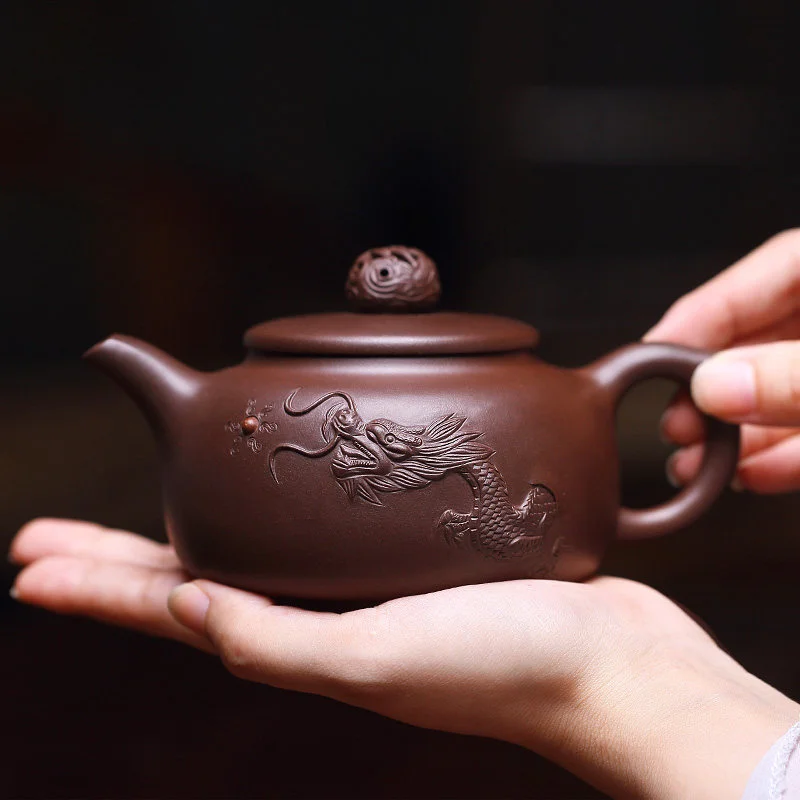 宜兴名家紫砂壶原矿老紫泥纯手工普洱茶壶单壶家用功夫茶具泡茶壶 - 5