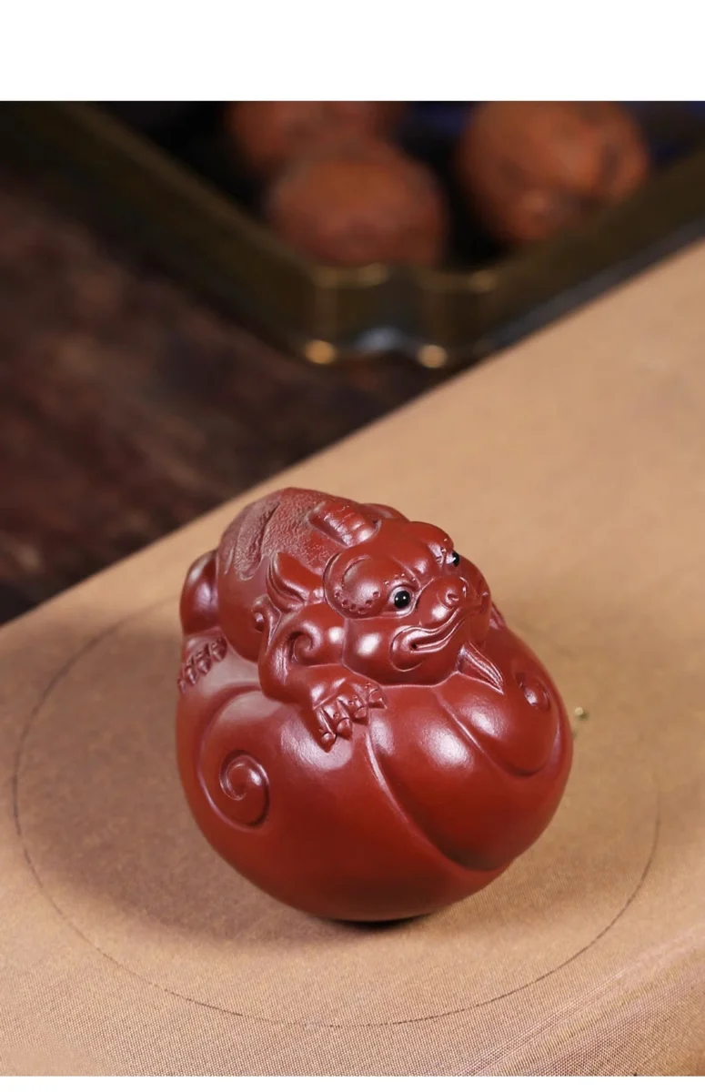 藏壶天下紫砂茶宠全手工摆件精品可养茶台茶玩创意手把件财源滚滚 详情图 10