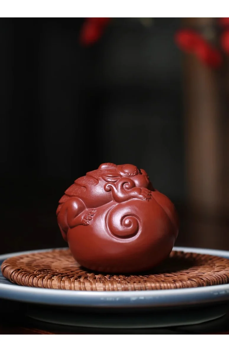 藏壶天下紫砂茶宠全手工摆件精品可养茶台茶玩创意手把件财源滚滚 详情图 14