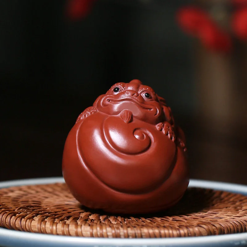 藏壶天下紫砂茶宠全手工摆件精品可养茶台茶玩创意手把件财源滚滚 - 4