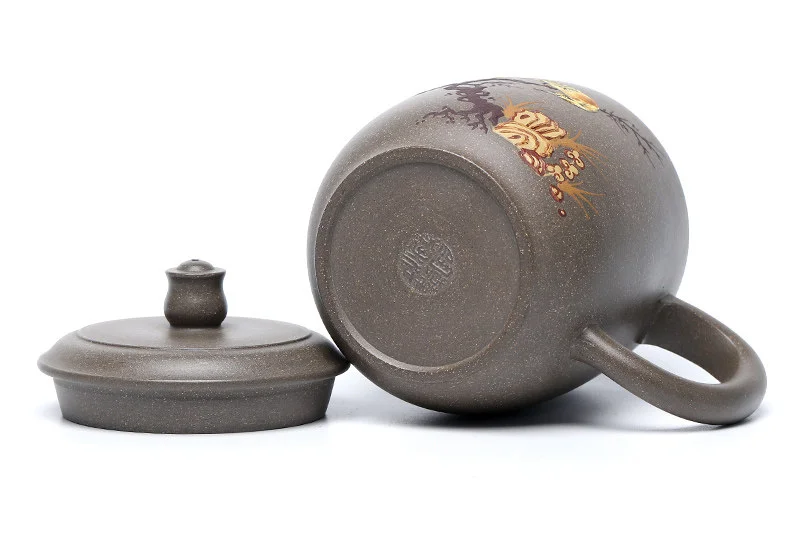 藏壶天下紫砂杯茶杯盖杯原矿青段纯手工堆绘大容量杯子喜上眉梢 详情图 13