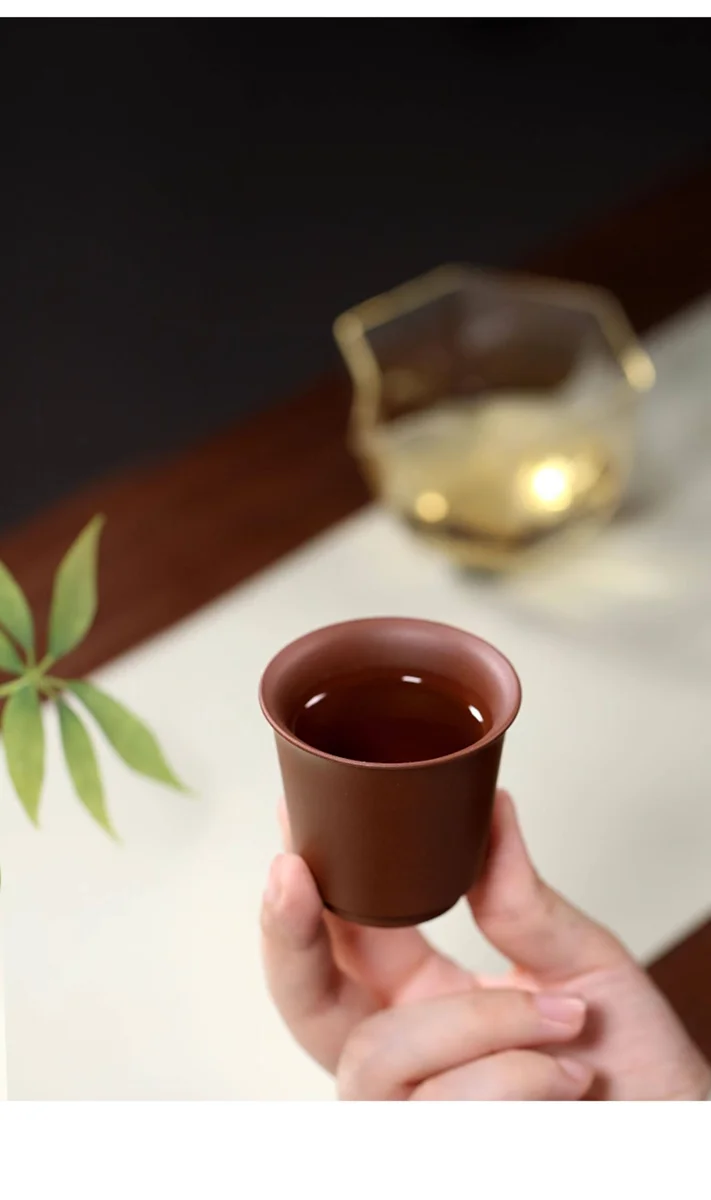 紫砂功夫茶杯个人专用主人杯原矿紫泥手工茶盏茶碗茶道闻香品茗杯 详情图 5