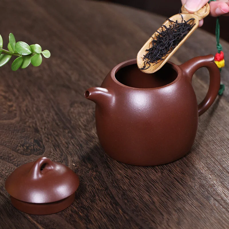 宜兴名家紫砂壶纯手工中式紫砂茶具单壶原矿老紫泥家用泡茶壶秦权 - 6