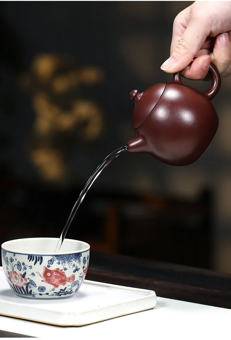 宜兴紫砂壶纯手工小容量家用功夫茶具原矿紫茄泥一人用泡茶壶龙蛋 详情图 20
