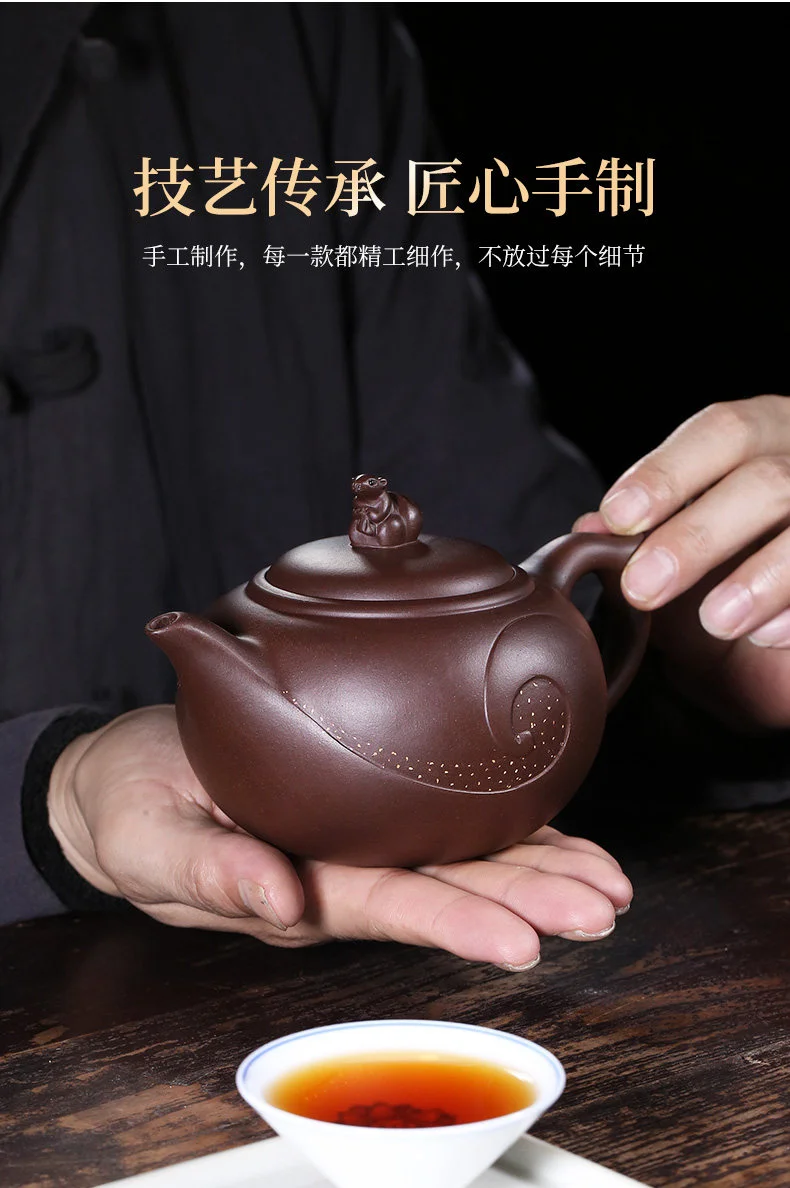 原矿紫泥宜兴紫砂壶套装纯手工茶壶单壶大容量家用泡茶茶具生肖壶 详情图 7
