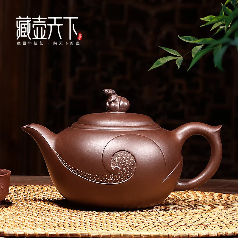 原矿紫泥宜兴紫砂壶套装纯手工茶壶单壶大容量家用泡茶茶具生肖壶 - 5