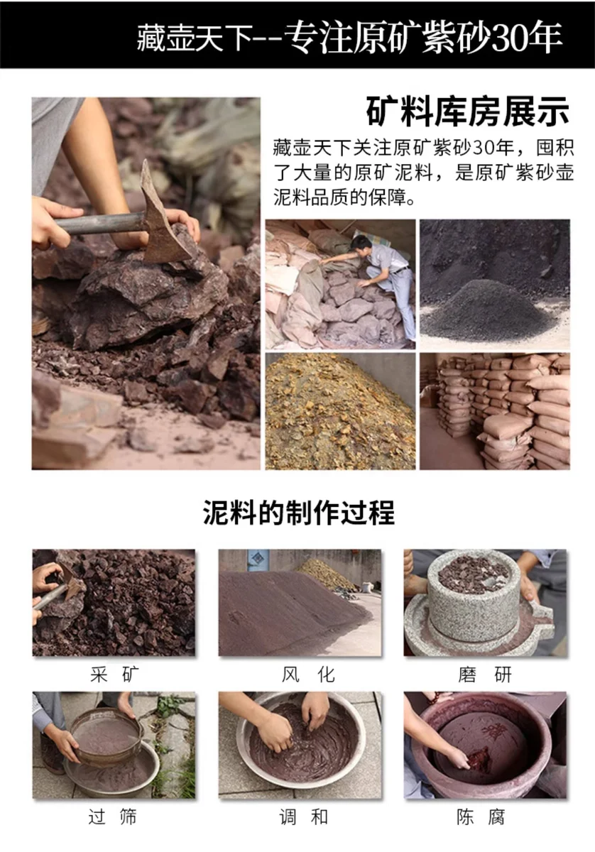 藏壶天下宜兴原矿老紫泥全手工名家紫砂壶茶壶茶具雨露星空提梁壶 详情图 20