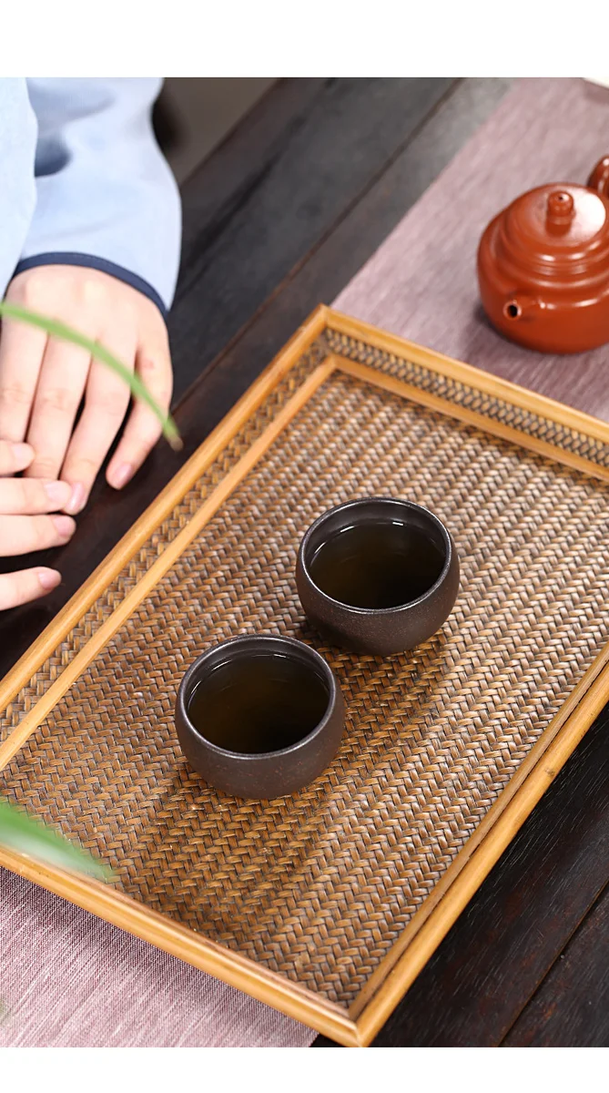 个人专用主人杯纯手工紫砂杯茶杯闻香杯品茗杯小口杯黑金砂小杯 详情图 9