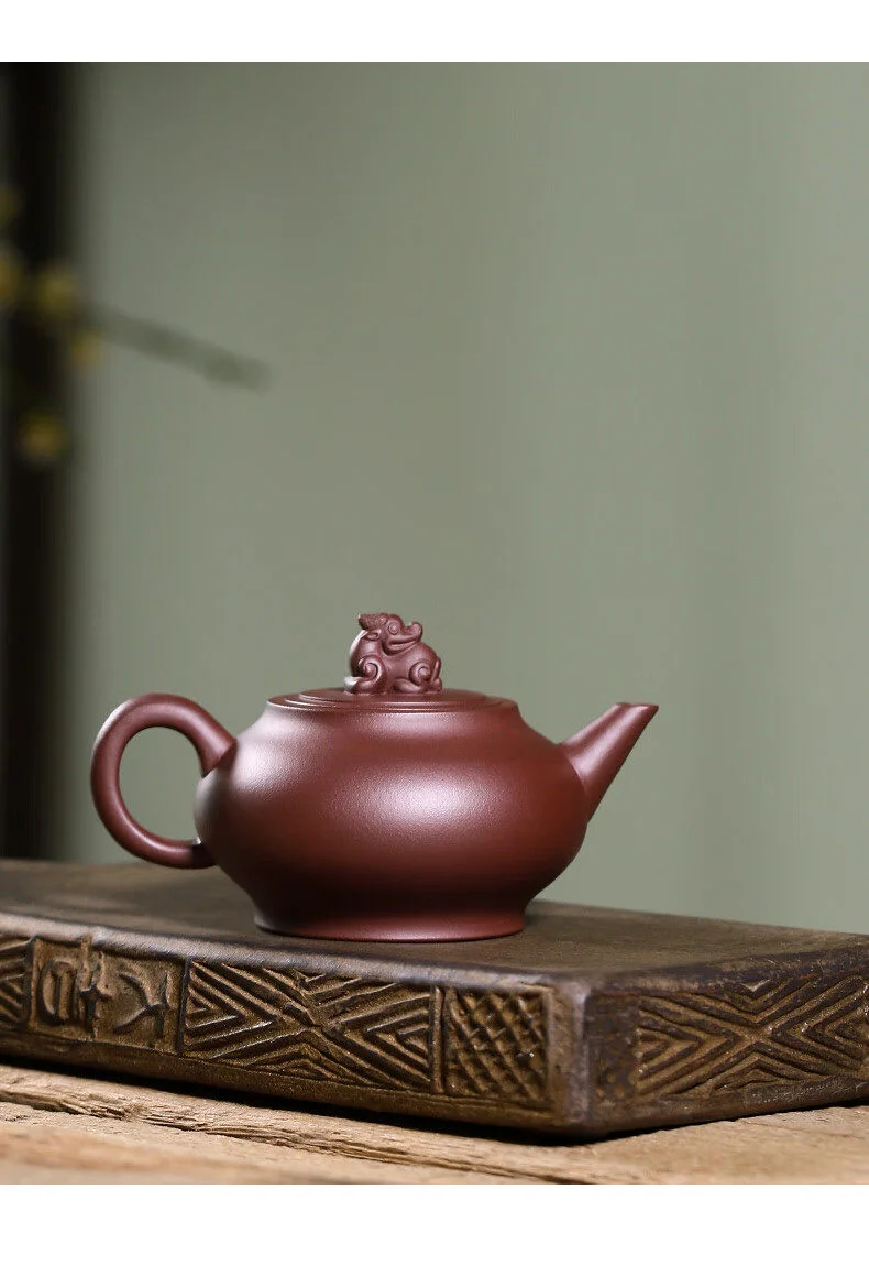藏壶天下纯手工宜兴紫砂壶茶具泡茶壶原矿紫泥紫砂茶壶单壶水平壶 详情图 4