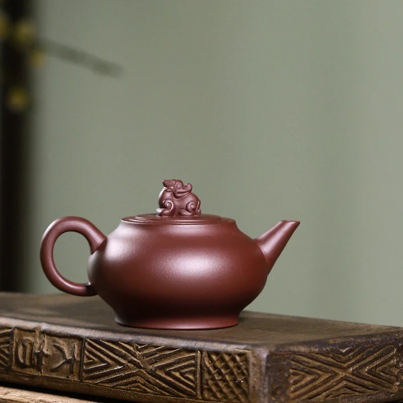 藏壶天下纯手工宜兴紫砂壶茶具泡茶壶原矿紫泥紫砂茶壶单壶水平壶 - 4