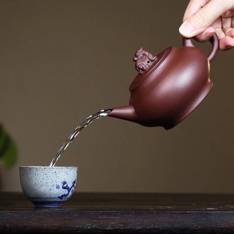 藏壶天下纯手工宜兴紫砂壶茶具泡茶壶原矿紫泥紫砂茶壶单壶水平壶 - 5
