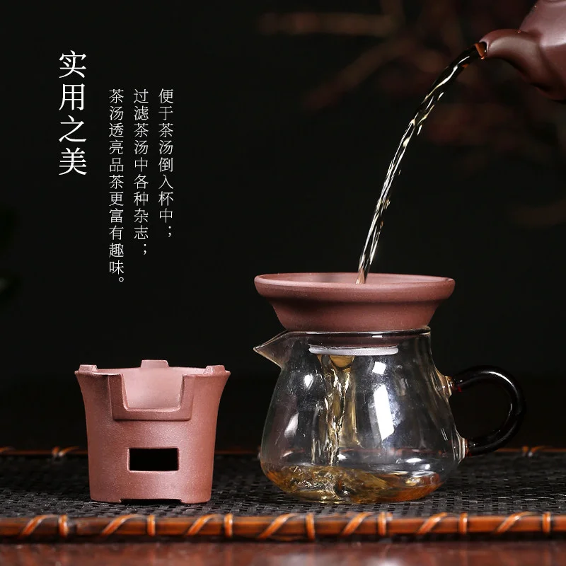 藏壶天下宜兴紫砂茶漏原矿茶滤紫砂功夫茶具滤茶器过滤网茶道配件 - 3