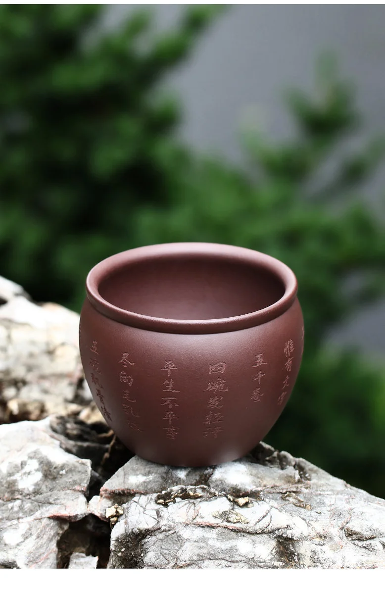 中号紫砂茶洗禅意功夫茶具配件洗茶缸水盂茶渣缸笔洗器家用洗杯碗 详情图 27