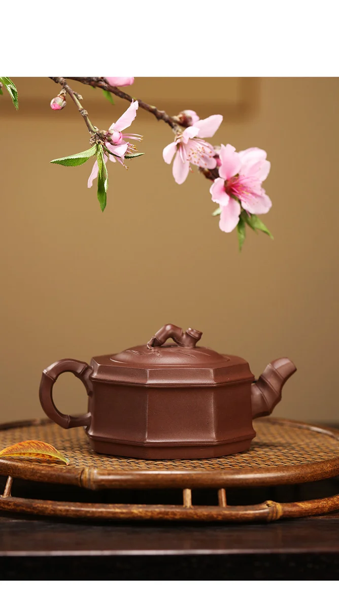 大容量宜兴紫砂壶纯手工方器大号泡茶壶家用茶具竹节壶八方竹段壶 详情图 8