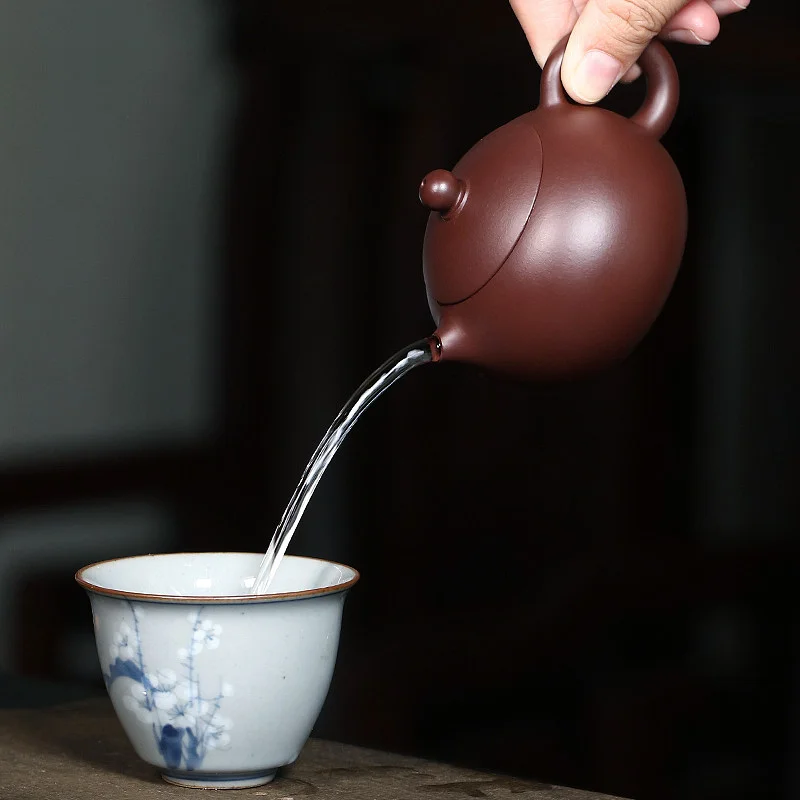 宜兴紫砂壶纯手工家用泡茶小西施壶原矿紫茄泥一人用小品功夫茶具 - 5
