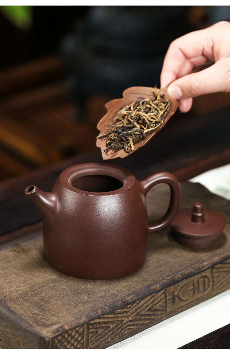 藏壶天下宜兴紫砂壶纯手工家用紫砂茶具老紫泥小容量泡茶壶汉铎壶 详情图 14
