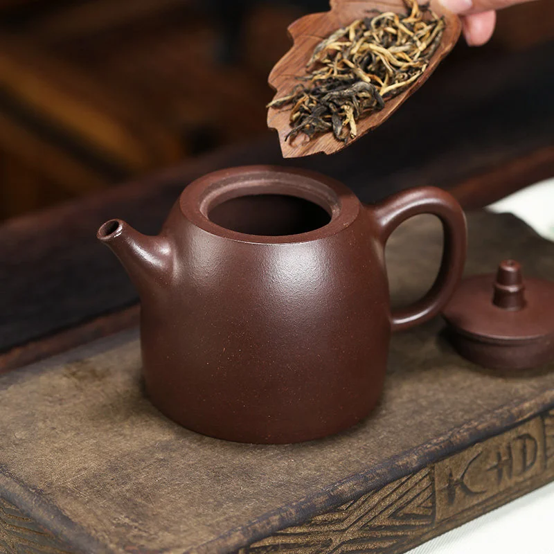 藏壶天下宜兴紫砂壶纯手工家用紫砂茶具老紫泥小容量泡茶壶汉铎壶 - 5