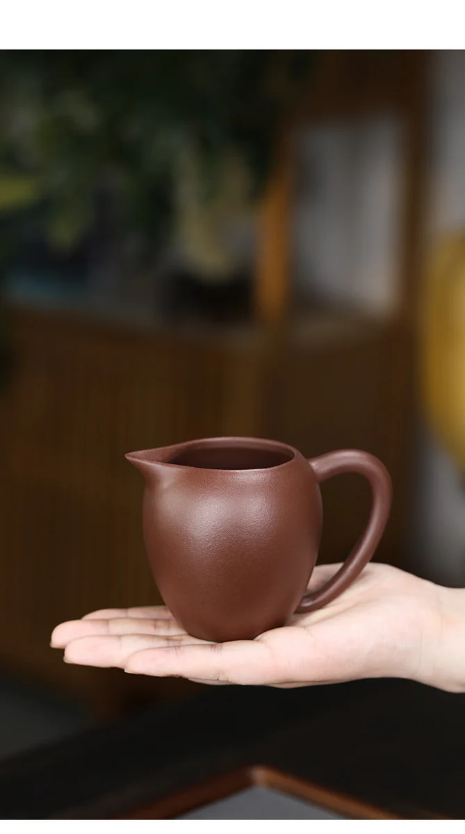 宜兴紫砂公道杯公杯分茶器加厚耐热茶具配件原矿紫泥问道分茶杯 详情图 7