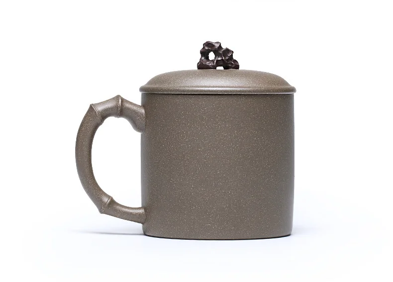 个人专用茶杯办公茶具宜兴紫砂杯男士泡茶杯带盖纯手工太湖石盖杯 详情图 16