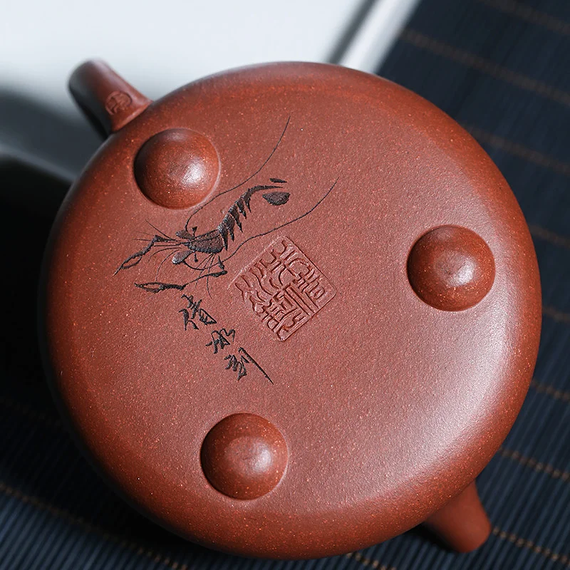 小容量宜兴紫砂壶纯手工功夫茶具泡茶壶原矿底槽清虾趣景舟石瓢壶 - 5