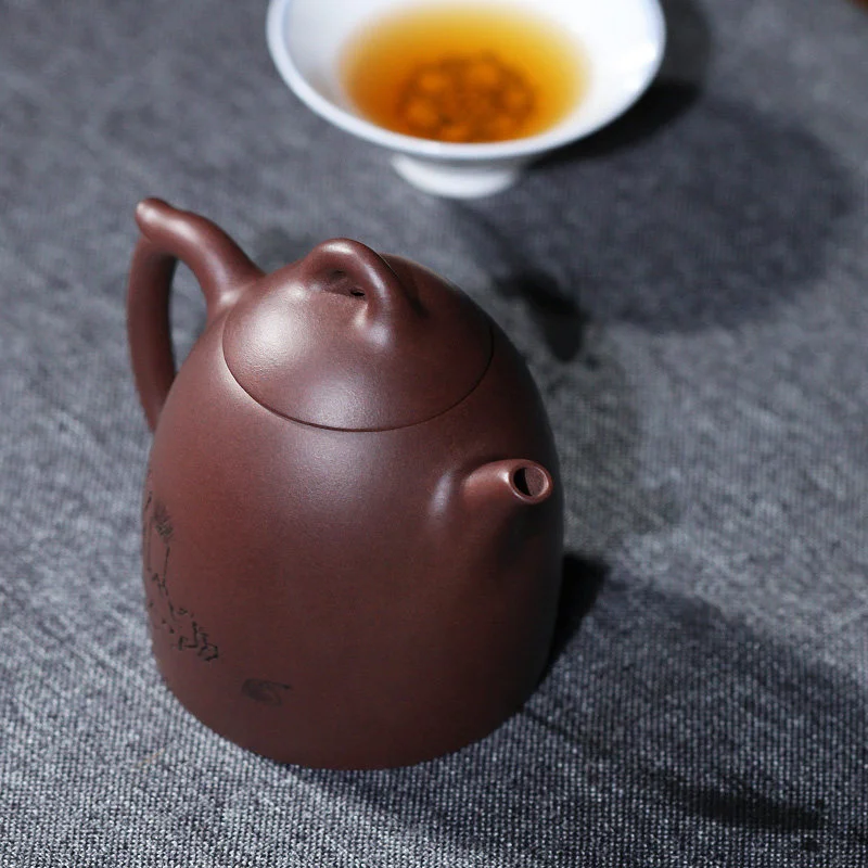 藏壶天下宜兴紫砂壶纯手工紫泥泡茶壶单壶家用紫砂功夫茶具秦权壶 - 5
