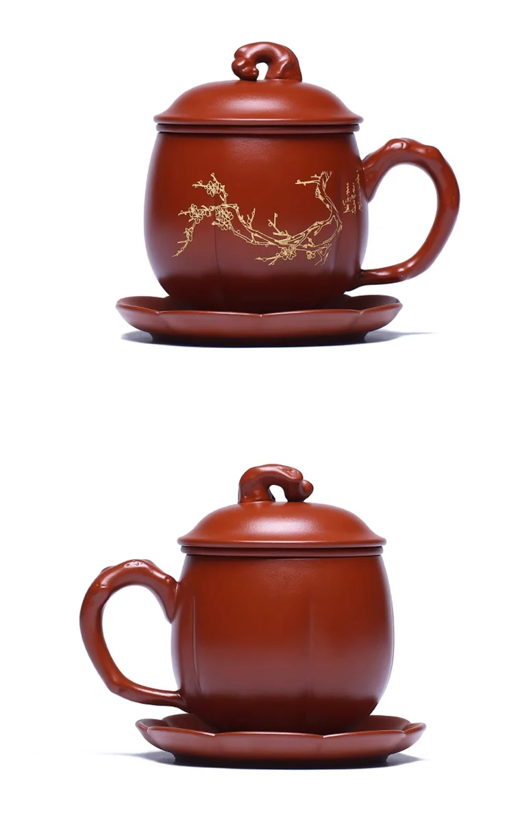 大容量宜兴紫砂杯带过滤茶杯茶水分离个人专用茶具男士盖杯办公杯 详情图 21