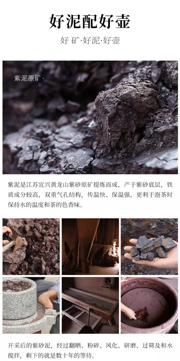 正宗宜兴紫砂壶纯手工刻绘泡茶壶原矿紫泥家用功夫茶具套装石瓢壶 详情图 21