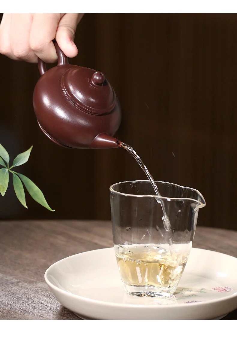 小容量宜兴紫砂壶纯手工家用功夫茶具原矿紫茄泥一人用泡茶壶水平 详情图 18