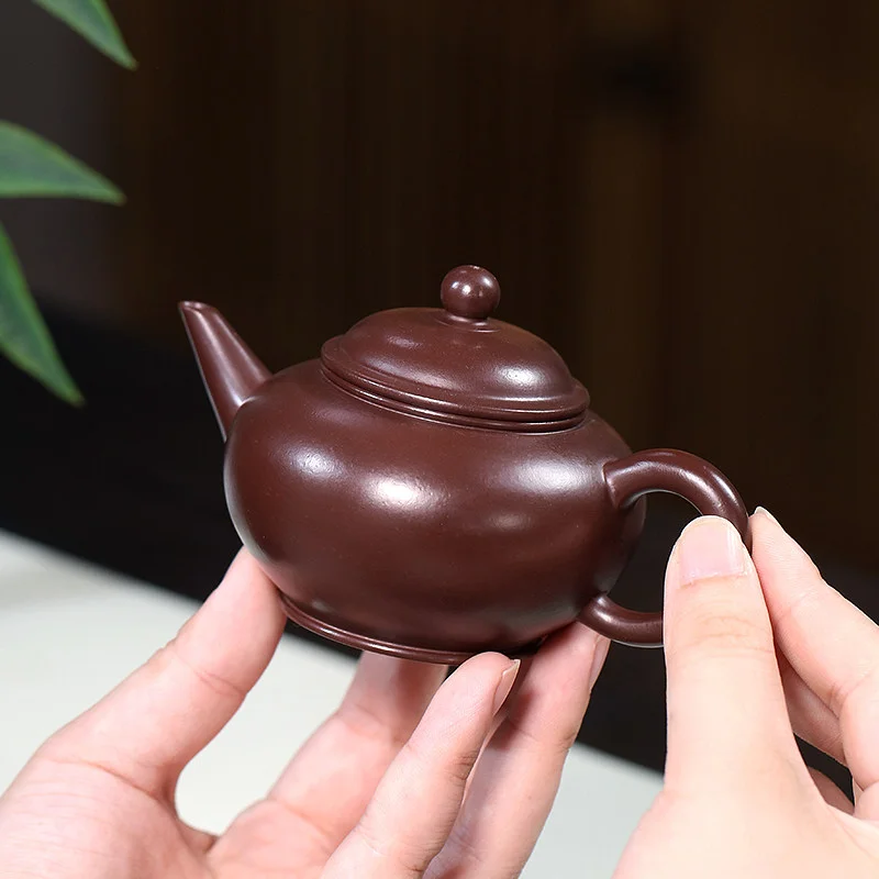 小容量宜兴紫砂壶纯手工家用功夫茶具原矿紫茄泥一人用泡茶壶水平 - 4