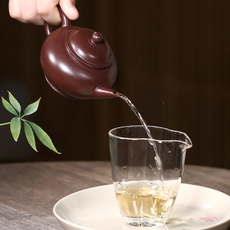 小容量宜兴紫砂壶纯手工家用功夫茶具原矿紫茄泥一人用泡茶壶水平 - 5