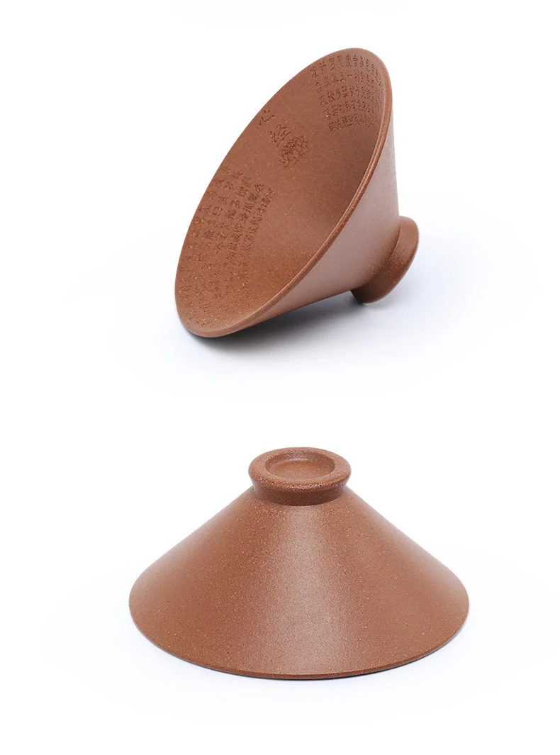 宜兴紫砂品茗杯功夫茶杯个人专用茶盏茶碗段泥粉浆心经斗笠主人杯 详情图 19